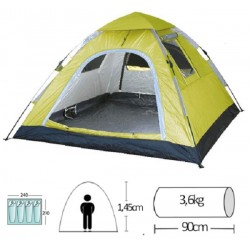 Σκηνή 4-5 ατόμων αυτόματη Campus AUTO 4M με δύο πόρτες και δύο παράθυρα μονής οροφής Σκηνή 4-5 ατόμων αυτόματη Campus AUTO 4M με δύο πόρτες και δύο παράθυρα μονής οροφής