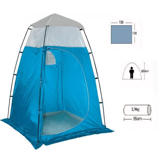 Σκηνή τουαλέτας-wc για camping με σκελετό fiberglass και αντιηλιακή οροφή