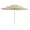 Επαγγελματική ομπρέλα κήπου - παραλίας-πισίνας 2.5m εκρού με δύο αεραγωγούς για αντοχή στον αέρα