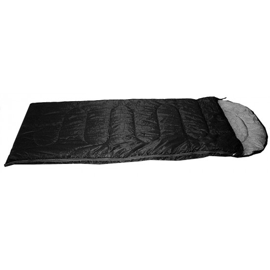 Υπνόσακος ημίδιπλος μαύρος με μαξιλάρι campus Fox III 110x220cm 