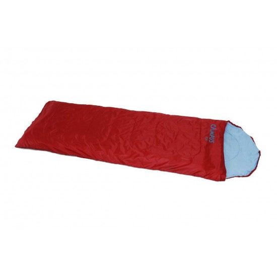 Υπνόσακος με μαξιλάρι κόκκινο campus Slimlight  75x220cm 3-4 εποχών