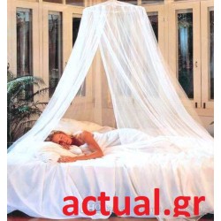 Κουνουπιέρα λευκή για διπλό κρεβάτι με στεφάνι και γάντζο 60x250x10m Κουνουπιέρα λευκή για διπλό κρεβάτι με στεφάνι και γάντζο 60x250x10m