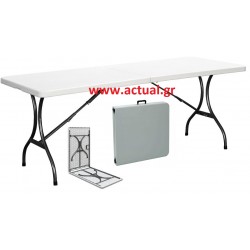 Τραπέζι κήπου-βεράντας-catering 244 x 76 x 72cm σπαστό σε βαλιτσάκι Τραπέζι κήπου-βεράντας-catering 244 x 76 x 72cm σπαστό σε βαλιτσάκι