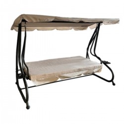 Κούνια-Κρεβάτι εκρού με ανθρακί σκελετό ενισχυμένη τετραθέσια μεταλλική με μονοκόμματο σωλήνα οροφής 2.30x1.20x1.64cm Κούνια-Κρεβάτι εκρού με ανθρακί σκελετό ενισχυμένη τετραθέσια μεταλλική με μονοκόμματο σωλήνα οροφής 2.30x1.20x1.64cm