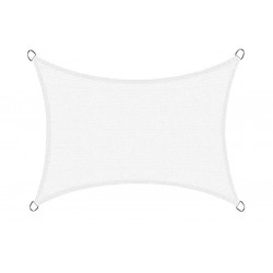 Πανί σκίασης λευκό HDPE 190gr/m2 διαστάσεων 2.2x2.2m με 4 κρίκους περιμετρική ενίσχυση και UV προστασία