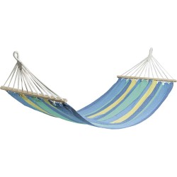 Αιώρα μονή βαμβακερή-καραβόπανο ριγέ με ξύλο 200x80cm για camping παραλία Αιώρα μονή βαμβακερή-καραβόπανο ριγέ με ξύλο 200x80cm για camping παραλία