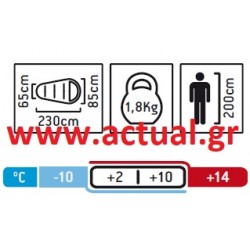 Υπνόσακος χειμερινός μούμια 65/85x230cm Malika 