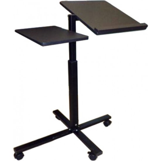 Τραπέζι γραφείο για laptop με ρυθμιζόμενο ύψος, μαύρο 79x44x72/97cm