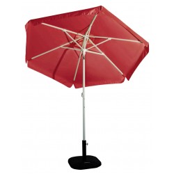 Ομπρέλα ημιεπαγγελματική κήπου-βεράντας με διάμετρο 2.5m στρογγυλή γκρι μεταλλική Ομπρέλα ημιεπαγγελματική κήπου-βεράντας με διάμετρο 2.5m στρογγυλή γκρι μεταλλική