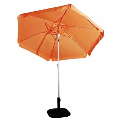 Ομπρέλα ημιεπαγγελματική κήπου-βεράντας με διάμετρο 2.5m στρογγυλή μπορντώ μεταλλική Ομπρέλα ημιεπαγγελματική κήπου-βεράντας με διάμετρο 2.5m στρογγυλή μπορντώ μεταλλική