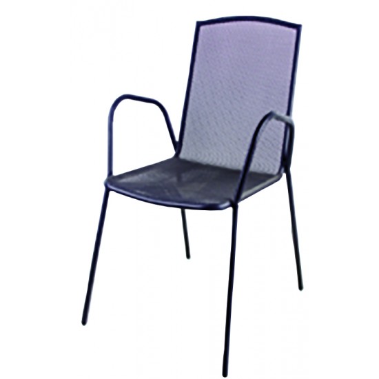 Καρέκλα κήπου-βεράντας μεταλλική διάτρητη 60x53x88cm
