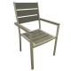 Καρέκλα βεράντας-κήπου αλουμινίου/polywood ανοιχτό γκρι 54x54x40/81,5cm