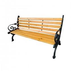 Παγκάκι βαρέως τύπου μαντέμι και ξύλο 152x59x73/38cm