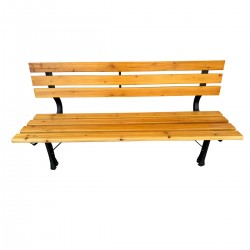 Παγκάκι κήπου με μαντέμι και ξύλο 150x57x70/38cm