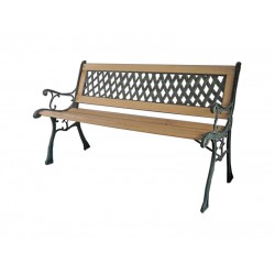 Παγκάκι κήπου με μαντέμι και ξύλο 123x54x40/74m Παγκάκι κήπου με μαντέμι και ξύλο 123x54x40/74m