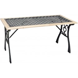 Τραπέζι κήπου-βεράντας ξύλινο με μαντεμένια πόδια 115 x55x58cm Τραπέζι κήπου-βεράντας ξύλινο με μαντεμένια πόδια 115 x55x58cm