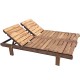 Ξαπλώστρα διπλή ξύλινη για κήπο-παραλία-πισίνα