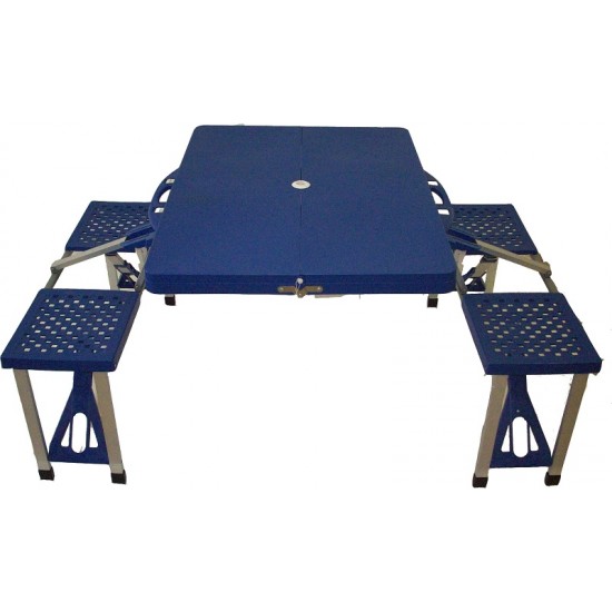 Τραπέζι πτυσσόμενο βαλιτσάκι πικ-νικ 4 ατόμων 84ΧW64/140ΧH40/64cm  