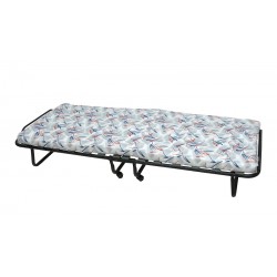 Κρεβάτι-ράντζο πτυσσόμενο μεταλλικό με στρώμα  και ρόδες 190x80x35cm