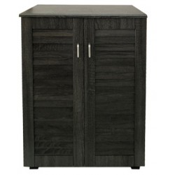 Παπουτσοθήκη με 2 πόρτες & 5 ράφια αποθήκευσης 68x32x84,5 εκ. γκρι οξιά