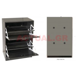 Παπουτσοθήκη σε χρώμα γκρι οξιά δυο συρταριών 63x24x80cm για 12 ζευγάρια παπούτσια Παπουτσοθήκη σε χρώμα γκρι οξιά δυο συρταριών 63x24x80cm για 12 ζευγάρια παπούτσια