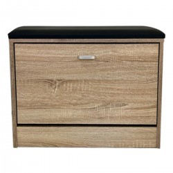 Παπουτσοθήκη-σκαμπό σε χρώμα σφένδαμο 60x24x49cm