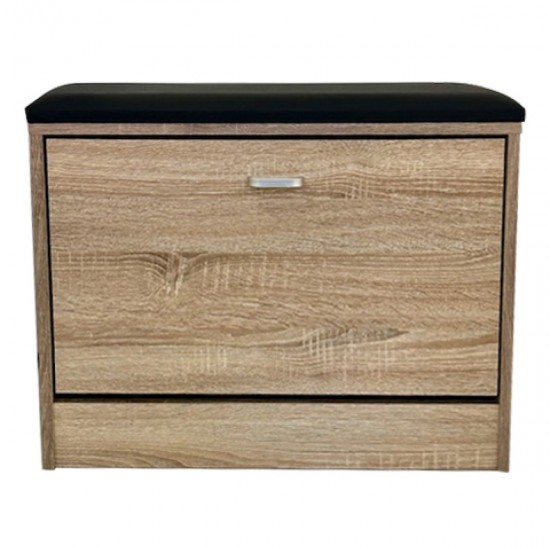 Παπουτσοθήκη-σκαμπό σε χρώμα σφένδαμο 60x24x49cm Παπουτσοθήκη-σκαμπό σε χρώμα σφένδαμο 60x24x49cm