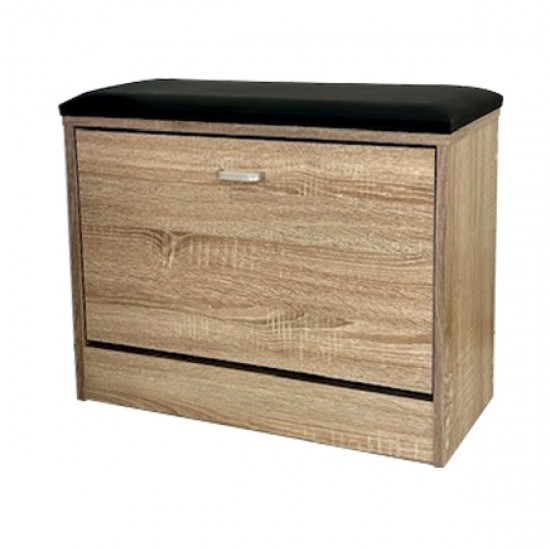 Παπουτσοθήκη-σκαμπό σε χρώμα σφένδαμο 60x24x49cm Παπουτσοθήκη-σκαμπό σε χρώμα σφένδαμο 60x24x49cm