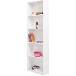 Ραφιέρα με πέντε ράφια 64x26x182 εκ λευκό γυαλιστερό Ραφιέρα με πέντε ράφια 64x26x182 εκ λευκό γυαλιστερό