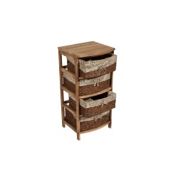 Συρταριέρα με 4 συρτάρια ψάθινα 37.5.x36x81cm Συρταριέρα με 4 συρτάρια ψάθινα 37.5.x36x81cm