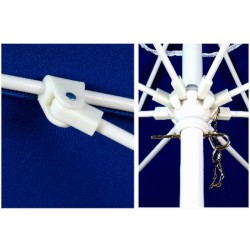 Επαγγελματική ομπρέλα κήπου - παραλίας-πισίνας 2.5m με μπλε πανί και δύο αεραγωγούς Επαγγελματική ομπρέλα κήπου - παραλίας-πισίνας 2.5m με μπλε πανί και δύο αεραγωγούς