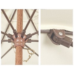 Επαγγελματική ομπρέλα κήπου - παραλίας-πισίνας 2.5m σε απομίμηση ξύλου με δύο αεραγωγούς για αντοχή στον αέρα Επαγγελματική ομπρέλα κήπου - παραλίας-πισίνας 2.5m σε απομίμηση ξύλου με δύο αεραγωγούς για αντοχή στον αέρα