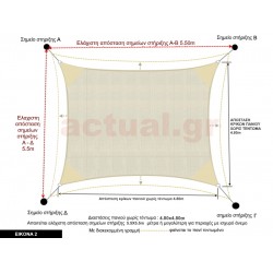 Πανί σκίασης HDPE 140γρ/m2 μπεζ διαστάσεων 5x5m με 4 κρίκους D στις γωνίες και καμπύλες πλευρές Πανί σκίασης HDPE 140γρ/m2 μπεζ διαστάσεων 5x5m με 4 κρίκους D στις γωνίες και καμπύλες πλευρές