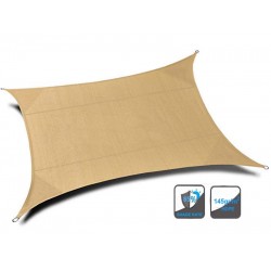 Πανί σκίασης HDPE 140γρ/m2 μπεζ διαστάσεων 6x6m με 4 κρίκους D στις γωνίες και καμπύλες πλευρές Πανί σκίασης HDPE 140γρ/m2 μπεζ διαστάσεων 6x6m με 4 κρίκους D στις γωνίες και καμπύλες πλευρές