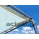 Πανί σκίασης μπεζ HDPE 190gr/m2 διαστάσεων 5x5m με κρίκους και περιμετρική ενίσχυση και UV προστασία
