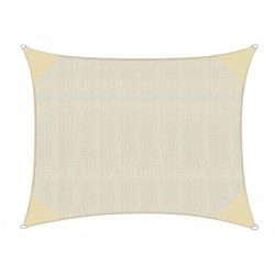 Πανί σκίασης HDPE 320 γρ/m2 μπεζ  διαστάσεων 3x4m βαρέως τύπου κατασκευή με 4 κρίκους στις γωνίες και καμπύλες πλευρές  