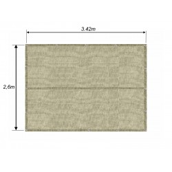 Πανί σκίασης διαστάσεων 2,65 X 3,5m από φυσική λινάτσα 350γρ/m2 με κρίκους περιμετρικα Πανί σκίασης διαστάσεων 2,65 X 3,5m από φυσική λινάτσα 350γρ/m2 με κρίκους περιμετρικα