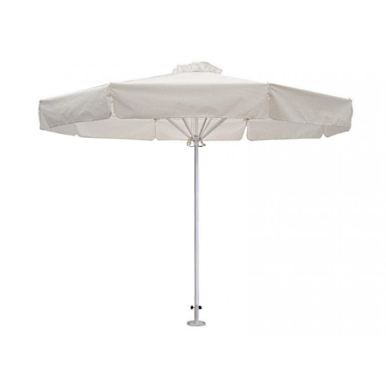 Επαγγελματική ομπρέλα Φ2 βαρέως τύπου με ιστό αλουμινίου Φ32, 8 ακτίνες και 100% αδιάβροχο εκρού πανί 280γρ/m3