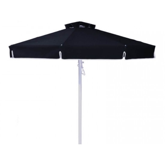 Επαγγελματική ομπρέλα Φ2 με ιστό αλουμινίου Φ32 και 100% αδιάβροχο εκρού πανί 280γρ/m3 και 6 ακτίνες