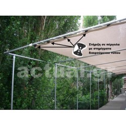 Στήριγμα συγκράτησης διαιρούμενου τύπου για πανιά σκίασης σε σετ 10 τεμάχια . Στήριγμα συγκράτησης διαιρούμενου τύπου για πανιά σκίασης σε σετ 10 τεμάχια .