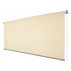 Στόρι διαστάσεων πλάτους 2.4 x ύψους 2.5 μέτρα roll-up με πανί σκίασης HDPE 285gr/m2 σε μπεζ χρώμα Στόρι διαστάσεων πλάτους 2.4 x ύψους 2.5 μέτρα roll-up με πανί σκίασης HDPE 285gr/m2 σε μπεζ χρώμα