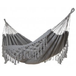 Αιώρα διπλή βαμβακερή με κρόσια γκρι 150x200cm Αιώρα διπλή βαμβακερή με κρόσια γκρι 150x200cm