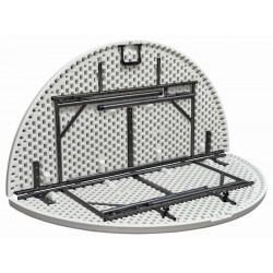 Τραπέζι μεταλλικό catering στρογγυλό πτυσσομενο λευκό Φ1.60m x ΄ύψος 74cm Τραπέζι μεταλλικό catering στρογγυλό πτυσσομενο λευκό Φ1.60m x ΄ύψος 74cm