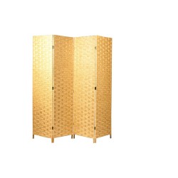 Παραβάν τετράφυλλο πλεχτό απο φυσική  ψάθα180 Χ 180cm