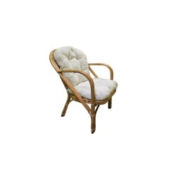 Πολυθρόνα bamboo δικάλαμη με μαξιλάρι Πολυθρόνα bamboo δικάλαμη με μαξιλάρι