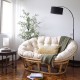 Καναπές διθέσιος από bamboo με μαξιλάρι futton 1.75x1.15xY98cm
