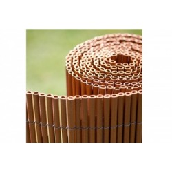 Καλαμωτή συνθετική σε καφέ χρώμα με γαλβανιζέ σύρμα και διάσταση 1,5x3 μέτρα