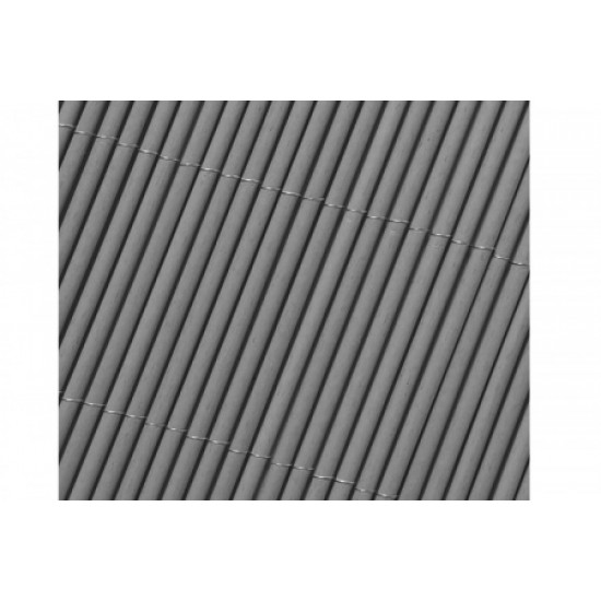 Καλαμωτή συνθετική σε γκρι χρώμα με γαλβανιζέ σύρμα και διάσταση 1,5x3 μέτρα