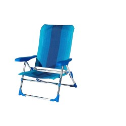 Πολυθρόνα παραλίας αλουμινίου με ψηλή πλάτη και ανάκλιση 60x60x90cm Πολυθρόνα παραλίας αλουμινίου με ψηλή πλάτη και ανάκλιση 60x60x90cm