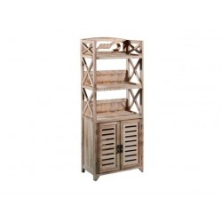 Ραφιέρα με 3 ράφια και ντουλάπι σε απόχρωση ξύλου 46x25x117cm Ραφιέρα με 3 ράφια και ντουλάπι σε απόχρωση ξύλου 46x25x117cm
